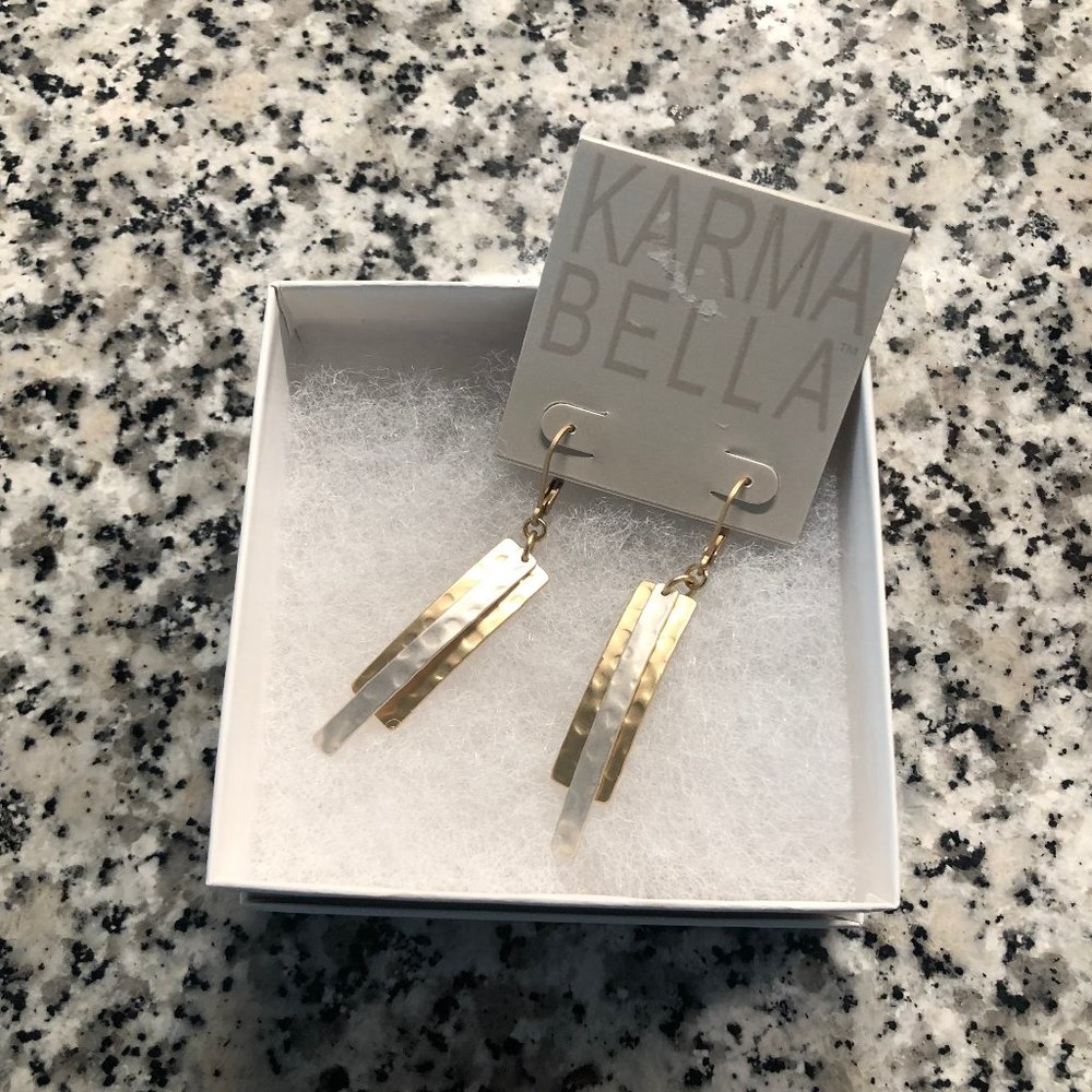Karma Bella Dangle Earrings Gold/Silver Color